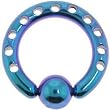 8 Gauge Industrial Punched Turquoise Titanium Bcr