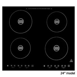 Summit Built-In Four Zone Glass Induction Cooktop: 30