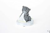 Hand Painted Me to You Bear Christening Figurine/Cake TopperIMAGE