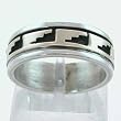 14kt Gold and Silver Rain Design Ring by Skeets size 6, #357