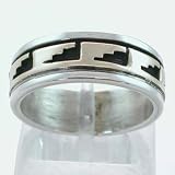 14kt Gold and Silver Rain Design Ring by Skeets size 6, #357