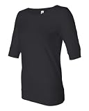 Ladies' Sheer Jersey Longer Length Scoop Neck Modal Tee Shirt