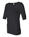 Ladies' Sheer Jersey Longer Length Scoop Neck Modal Tee Shirt