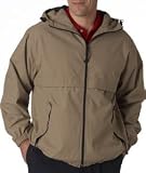 314P8sNwrzL. SL160  High Quality Adult Microfiber Hooded Zip Front Jacket   Driftwood, XS
