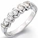 14Kt White Gold Tilt Diamond Wedding Ring