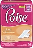 POISE PANTYLINERS VERY LIGHT ASBORBENCY, 208/CS, KIC19305