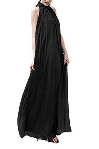 (ディーコッテ)D'Kotte 春 パーティー ドレス ワンピース ワンピ 結婚式 ワンピース チュニック レディース ワンピ ホルターネック ドレス シフォン エレガント ロング マキシ a897