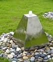 Stainless Steel Outdoor Pyramid Fountain with Pump and Reservoir
