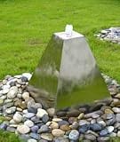 Stainless Steel Outdoor Pyramid Fountain with Pump and Reservoir