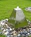 Stainless Steel Outdoor Pyramid Fountain with Pump and Reservoir