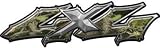 Wicked Series 4x4 Truck Bed Side Decals in Real Camo