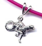15 Fuschia Cheetah Necklace Sterling Silver Jewelry by O Joy Jewelry