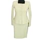 Anne Klein 2 PieceWomen's Square Neck Skirt Suit - Skirt/Jacket Cream Shimmer 4