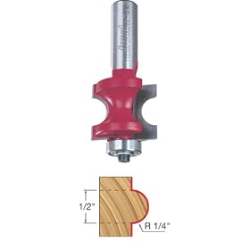 Freud 82-510 1/4-Inch Radius Half Round Router Bit with Bearing with 1/2-Inch Shank