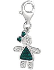 925 Sterling Silver May Birthstone Girl Charm, For Chamilia, Pandora, Biagi, Personality, Reflections And More Charm Bracelets