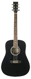 Barcelona D100 Full-Size Dreadnought Acoustic Guitar with Spruce Top - Black