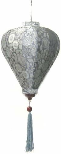 Grey Hot Air Balloon Silk Lantern
