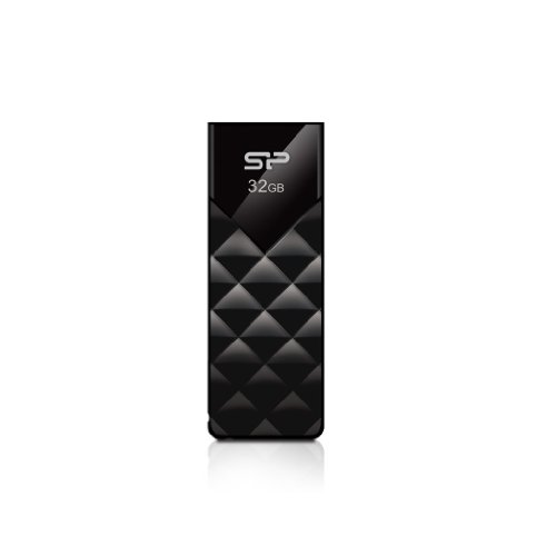 安いシリコンパワー USB2.0フラッシュメモリー U03 32GB ブラック スライド式 永久保証 SP032GBUF2U03V1K