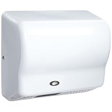 American Dryer Global GX3-M Steel Cover Automatic Hand Dryer, 208-240V, 1,500W Power, 50/60Hz, White Epoxy Finish