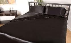 Liberator Black Silk Fascinator Duvet Bedding Sheet