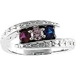 14K Yellow or White Gold Mother's Ring - 3 Stone