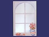 Mirror with Dasies & Shells in Faux Window