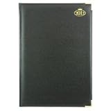 Premium Padded Leathergrain 2012 Day To A Page Diary A4 With Brass Corners & Gilt Edge Pages - Black