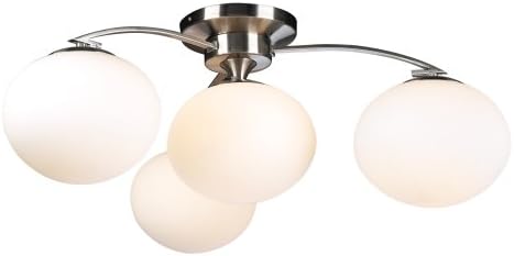 PLC Lighting 7228 SN 4 Light Ceiling Light Aosta Collection