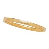 14K Yellow Gold Baby Bangle Bracelet - 5.25