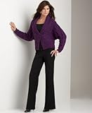 Jones New York Multi-Weave Shawl-Collar Cardigan & Full-Leg Trousers