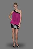 Fuchsia Chiffon Sequin Dresses by eDressMe new york