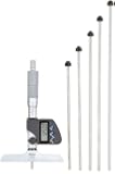 Mitutoyo Series 329 Digital LCD Depth Gauges, Interchangeable Rods, Micrometer Type, Metric