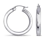 Sterling Silver Large Hoop Earring