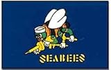 Polyester Navy Seabees flag (3 ft. x 5 ft.)