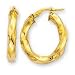 Price Comparison : 14k Yellow 3 mm Twisted Hoop Earrings