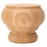 Jeffrey Alexander Bunn Feet (BF30RW) 5 x 5 x 3, Rubberwood