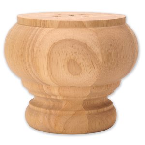 Jeffrey Alexander Bunn Feet (BF30RW) 5 x 5 x 3, Rubberwood