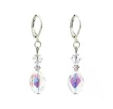 Earrings - E68 - Crystal Rice Drop ~ Clear AB