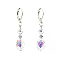 Earrings - E68 - Crystal Rice Drop ~ Clear AB