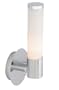 Eglo 87218A Palmera 1 Light Wall Light Fixture, Chrome/Frosted Opal