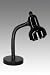 Grandrich #G2400B-W WP16"BLK Gooseneck Lamp