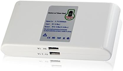 Halfdirect Original 20,000mah Rapid External Portable Power Bank Backup Battery USB Charger for All Apple, Samsung Galaxy, Htc, Nokia, Lg Mobile Phones (White)