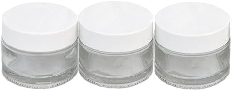 Set of 3 50 ml Cream, Salve and Lotion Glass Jars