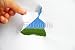 Wallmonkeys Peel and Stick Wall Decals - Blue Sky and Green Grass behind Torn Paper - Removable Graphic