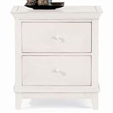 181-420W Sterling Pointe 2-Drawer Nightstand - White shown with optional Cherry Top