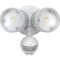 LED Outdoor Security Floodlight with Dusk to Dawn Light Sensor, Motion Activated Protection, Super Bright 2000 Lumens, 25 Watts, White