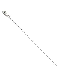 10k White gold Leslies 0.65mm Diamond cut Wheat Chain
