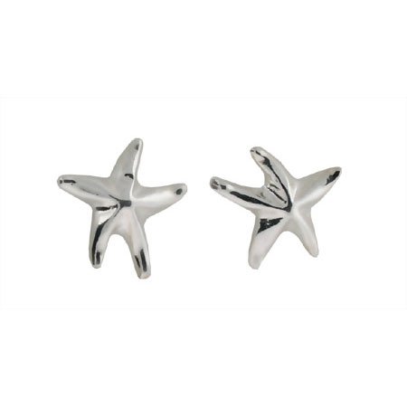 Eve's Addiction Sterling Silver Starfish Earrings