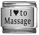 Clearly Charming I Heart to Massage Laser Italian Charm