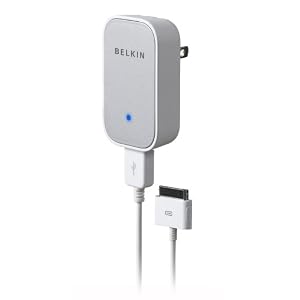 Belkin Foldable AC Wall Charger Adapter for Apple iPad / iPod / iPhone 3G with USB Dock Connector